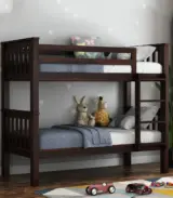 Hercurles Sheesham Wood Bunk Bed without Storage (Walnut Finish)
