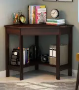 Eidor Sheesham Wood Study Table with Drawer Storage (Walnut Finish)