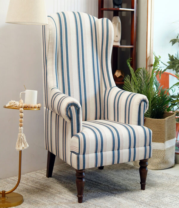 Danon Lounge Chair (Blue Stripe)