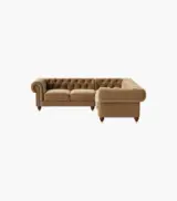 Wonston L-Shaped Corner Sofa Set (Brown Finish)