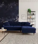 Sidbory L-Shaped Sofa with Cushions | Purple Corner Set