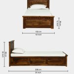 Zurndolf Sheesham Wood Single Bed In Provincial Teak Finish With Box Storage - Image 2