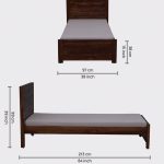 Sougur Sheesham Wood Single Bed without Storage (Provincial Teak Finish) - Image 2