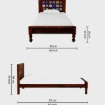 Le Siramika Sheesham Wood Single Bed In Honey Oak Finish - Image 2