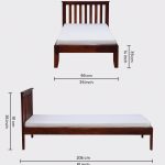 Ova Sheesham Wood Single Bed In Honey Oak Finish - Image 2