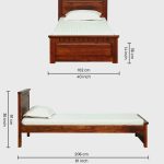 Zurndolf Sheesham Wood Single Bed in Honey Oak Finish - Image 2