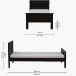 Sheesham Wood Single Bed In Scratch Resistant Teak Finish - Image 2