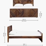 Ritmo Sheesham Wood Queen Size Bed In Provincial Teak Finish - Image 2