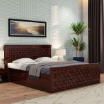 Flotingo Sheesham Wood Queen Size Bed in Walnut Finish with Drawer Storage - Image 2