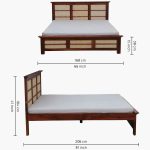 Adorf Sheesham Wood Queen Size Bed in Scratch Resistant Honey Oak Finish - Image 2