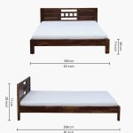 Mitsy Z Sheesham Wood Queen Size Bed in Scratch Resistant Provincial Teak Finish - Image 2