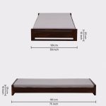 Agen Sheesham Wood Single Bed in Scratch Resistant Provincial Teak Finish - Image 2