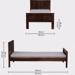 Sheesham Wood Single Bed In Scratch Resistant Teak Finish - Image 2