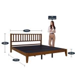 Rohira Solid Wood King Size Bed in Walnut Finish - Image 2