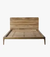 NyRavn Solid Mango Wood King Size Bed without Storage (Natural Finish) - Image 2