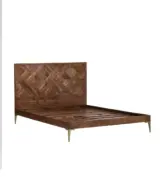 Norredro Solid Mango Wood King Size Bed without Storage (Brown Finish) - Image 2