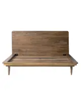 Freshco Solid Mango Wood King Size Bed without Storage (Honey Oak Finish) - Image 2