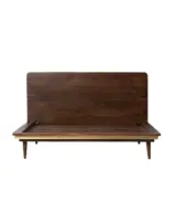 Freshco Solid Mango Wood King Size Bed without Storage (Brown Finish) - Image 2