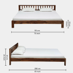 Hertford Sheesham Wood King Size Bed In Scratch Resistant Rustic Teak Finish - Image 2