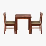 Janet 2 Seater Dining Set With Honey Finish - Image 2