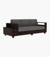 Solake Sheesham Wood 3 Seater Sofa with Side Drawer Storage (Walnut Finish) - Image 2