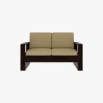 Winster 2 Seater Wooden Sofa (Walnut Irish Cream) - Image 2