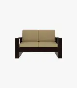 Wonster Sheesham Wood 2 Seater Sofa Set (Walnut Finish) - Image 2