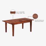 Advin Folding Dining Table Set 4 Seater (Honey Finish) - Image 2