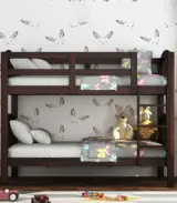 Dorla Sheesham Wood Bunk Bed without Storage (Walnut Finish) - Image 4