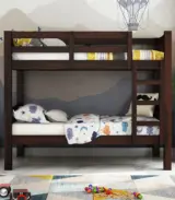 Beckry Sheesham Wood Bunk Bed without Storage (Walnut Finish) - Image 2