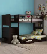Chesehire Sheesham Wood Bunk Bed with Drawer Storage (Walnut Finish) - Image 2