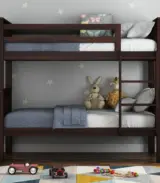 Hercurles Sheesham Wood Bunk Bed without Storage (Walnut Finish) - Image 2