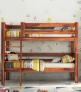 Hoot Sheesham Wood Bunk Bed without Storage (Honey Finish) - Image 2