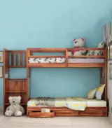 Chesehire Sheesham Wood Bunk Bed with Drawer Storage (Honey Finish) - Image 2