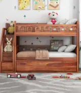 Blossom Sheesham Wood Bunk Bed with Drawer Storage (Honey Finish) - Image 2