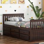 Pear Kids Trundle Bed With Storage (Walnut Finish) - Image 2