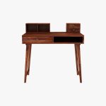 Lynton Study Table with Table-Top Storage (Honey Finish) - Image 2