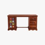 Boho Office Table (Honey Finish) - Image 2