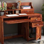 Nettle Study Table Cum Shelf (Honey Finish) - Image 2