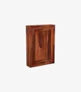 Volger Sheesham Wood Foldable Wall Mounted Table with Storage (Honey Finish) - Image 2