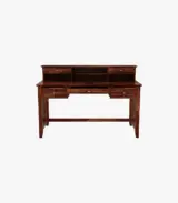 Wellace Sheesham Wood Computer Table with Drawer Storage (Honey Finish) - Image 2