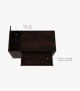Alkeen Sheesham Wood Computer Table with Keyboard Tray and Side Storage (Walnut Finish) - Image 2