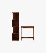 Zenerca Sheesham Wood Study Table with Keyboard Tray and Open Bookshelf (Honey Finish) - Image 2