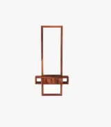Morose Sheesham Wood Wall Mounted Dressing Table (Honey Finish) - Image 2