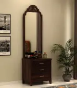 Allon Sheesham Wood Dressing Table with Drawer Storage (Walnut Finish) - Image 2