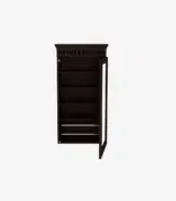 Arolph Sheesham Wood Wall Mounted Mirror with Storage (Walnut Finish) - Image 2