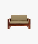 Wonster Sheesham Wood 2 Seater Sofa Set (Honey Finish) - Image 2
