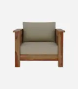 Agenes Sheesham Wood Sofa Set with 3+1+1 Seating (Honey Finish) - Image 2