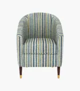 Jolien Sheesham Wood Frame with Cushioned Velvet Seating Arm Chair (Spring Tribals) - Image 2