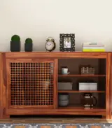 Hurtendo Sheesham Wood Sideboard and Cabinet (Honey Finish) - Image 2